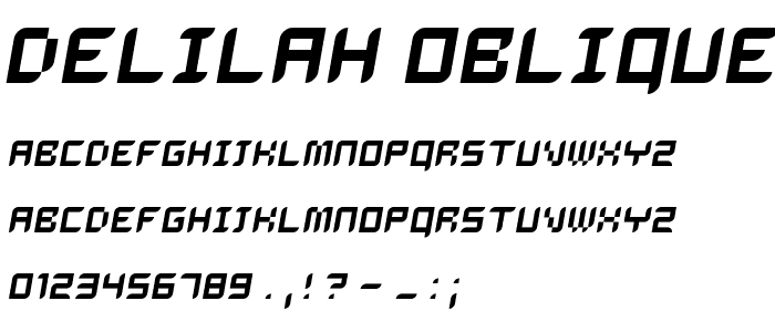 Delilah Oblique font